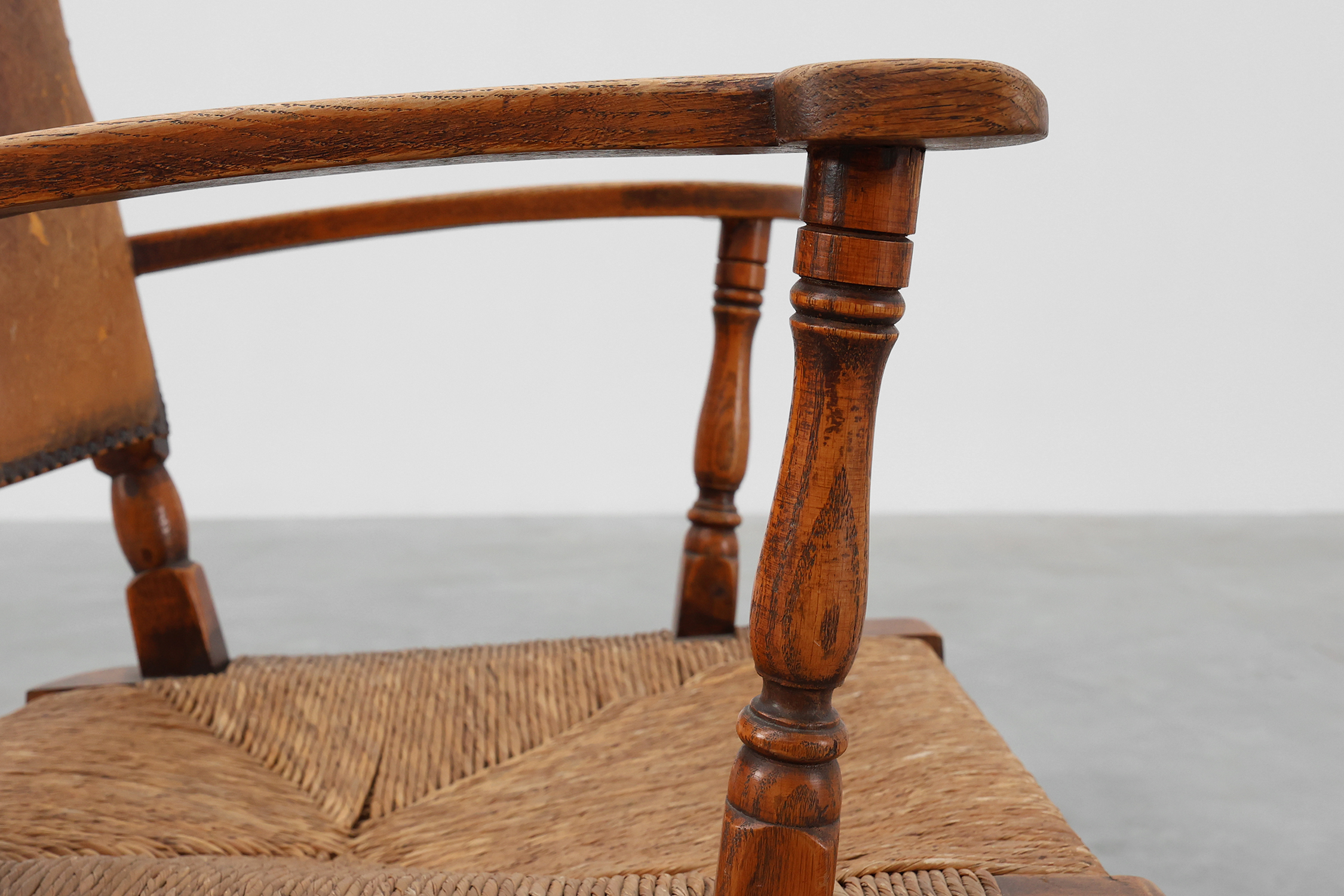 Leather and oak Armchair by Theo Ruth for Artifort, The Netherlands ca. 1940thumbnail
